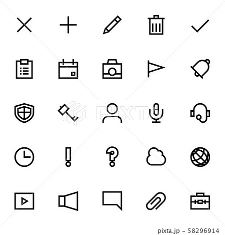 ウェブ　アイコン　セット　5 58296914