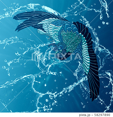 浮世絵 キジ その4 Water versionのイラスト素材 [58297890] - PIXTA