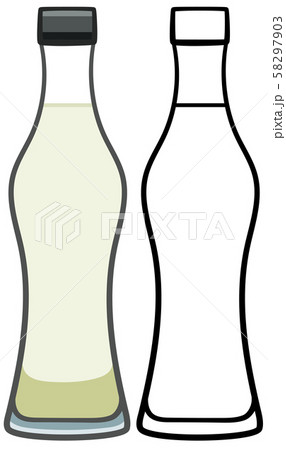 Glass martini bottle in colored and line versions Glass martini bottle in colored and line versions 58297903