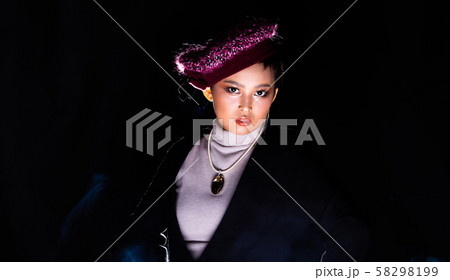Light from below shot Fashion Style Woman Dark set 58298199