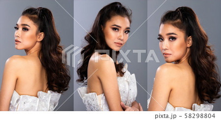 Collage group pack portrait of Fashion Asian Woman 58298804