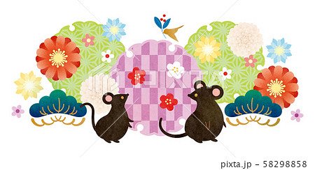 子年-年賀状素材7テク 58298858