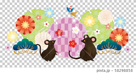 子年-年賀状素材7テク 58298858