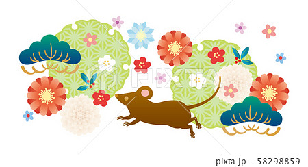 子年-年賀状素材8 58298859