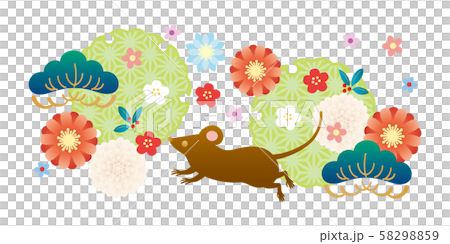 Child-New Year's card material 8 58298859