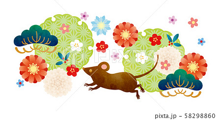 子年-年賀状素材8テク 58298860