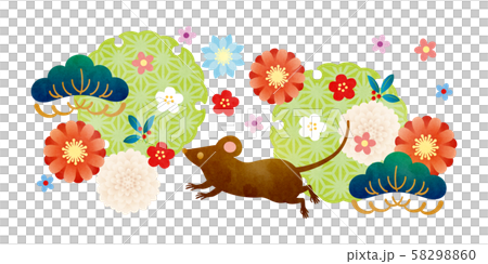 子年-年賀状素材8テク 58298860