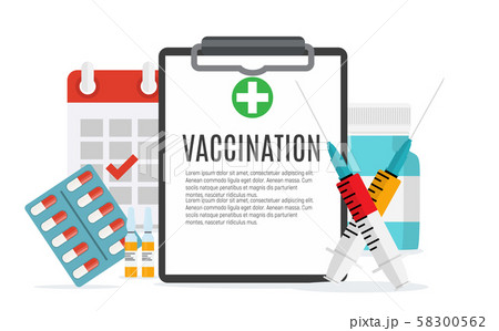 Vaccination concept flat background. Medical Vaccination concept flat background. Medical 58300562