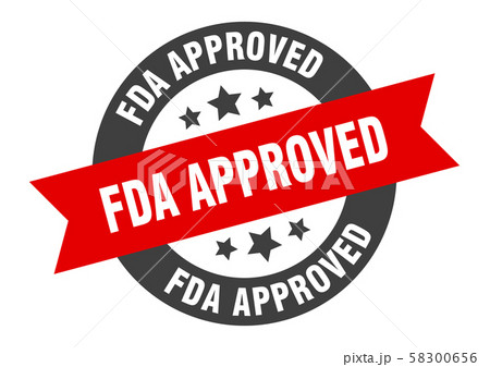 fda approved sign. fda approved black-red round 58300656
