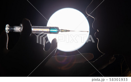 glove injects syringe beautiful serum to female glove injects syringe beautiful serum to female 58301933