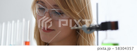 Smiling beautiful technician woman portrait 58304357