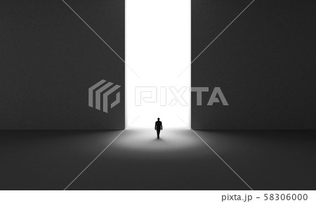 Silhouette of businessman. Silhouette of businessman. 58306000