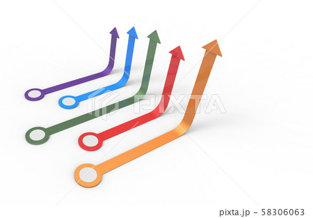 Colorful arrow. Growing business concept.3D Colorful arrow. Growing business concept.3D 58306063