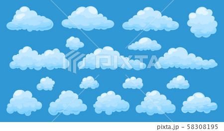 Set of cartoon clouds Set of cartoon clouds 58308195