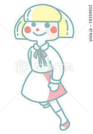 走る女の子 走る女の子 58308932