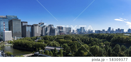 【都市風景】 丸の内 パノラマ 【都市風景】 丸の内 パノラマ 58309377
