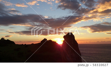 海と夕日 海と夕日 58310027