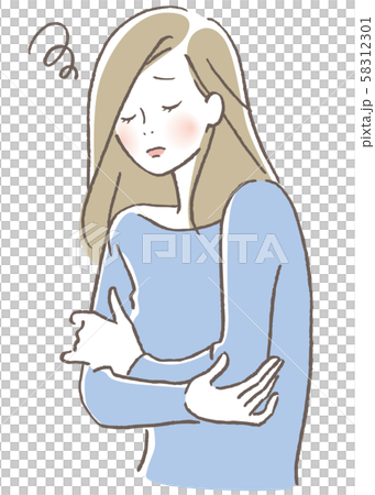 心煩意亂的女性 58312301