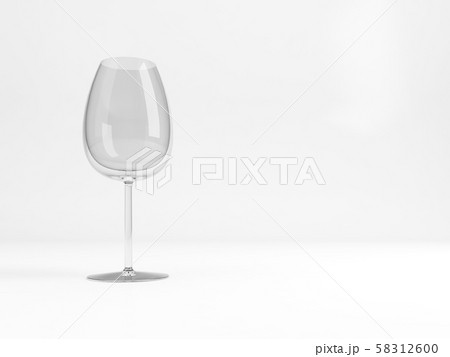 Empty Standard Red Glass 3 Dのイラスト素材