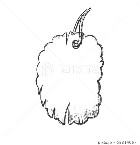 Label Tag Blank Cardboard With Rope Retro Vector 58314067