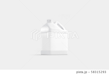Blank white plastic canister mock up stand isolated 58315293