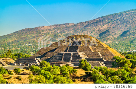 Pyramid of the Moon at Teotihuacan in Mexico 58316569