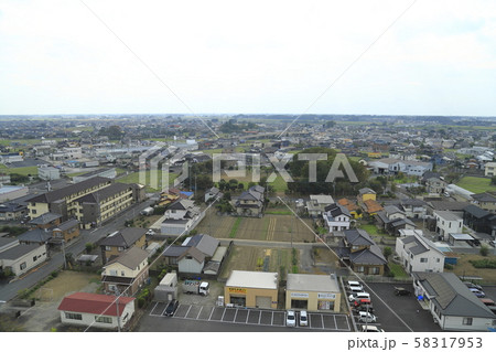 茨城県常総市　地域交流センター（豊田城）からの風景 58317953