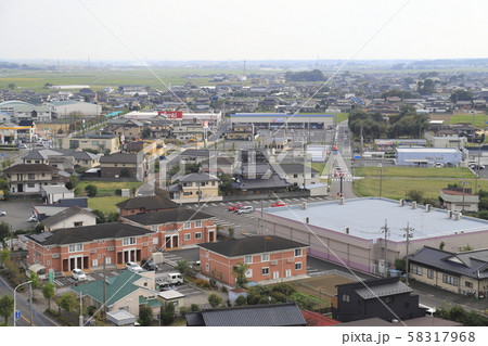 茨城県常総市　地域交流センター（豊田城）からの風景 58317968