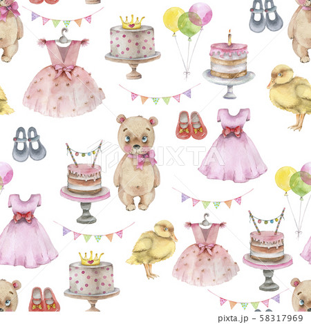 Baby shower seamless pattern 58317969
