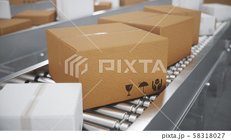 3D Illustration Packages Delivery, Packaging...のイラスト素材 [58318027] - PIXTA