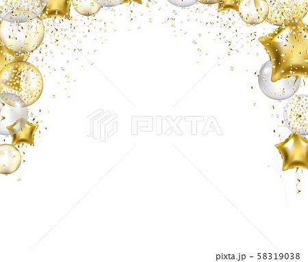 Congratulation Border With Golden Balloons Congratulation Border With Golden Balloons 58319038