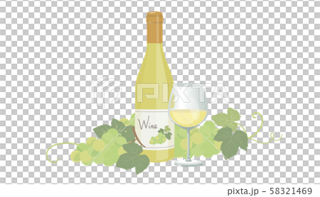 白ワインとブドウ 58321469