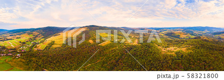 180 degrees panoramic landscape of countryside 58321800