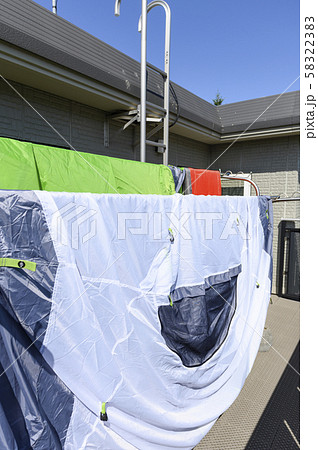 テントやシュラフを干す テントやシュラフを干す 58322383