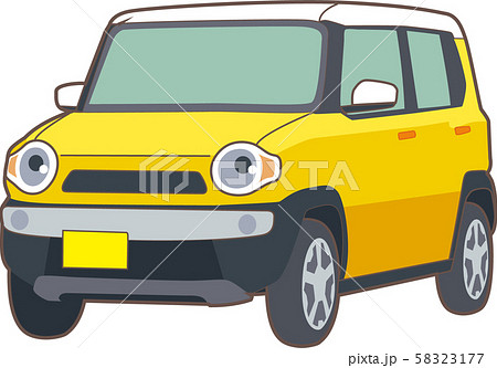黄色い車イラストのイラスト素材