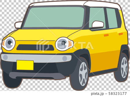 黄色い車イラストのイラスト素材