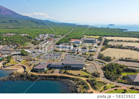 国民宿舎レインボー桜島付近の上空から 58323922