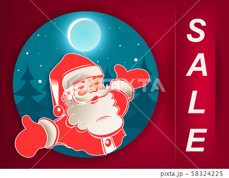 Pink hue christmas design with santa claus and text Pink hue christmas design with santa claus and text 58324225