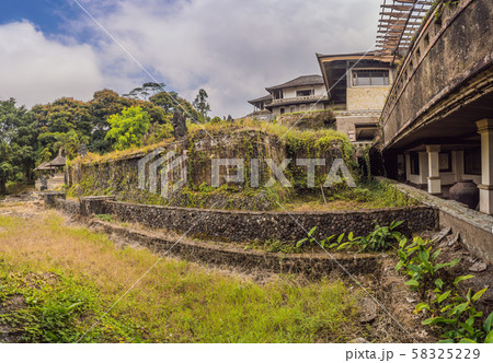 Abandoned and mysterious hotel in Bedugul. Indonesia, Bali Island Abandoned and mysterious hotel in Bedugul. Indonesia, Bali Island 58325229