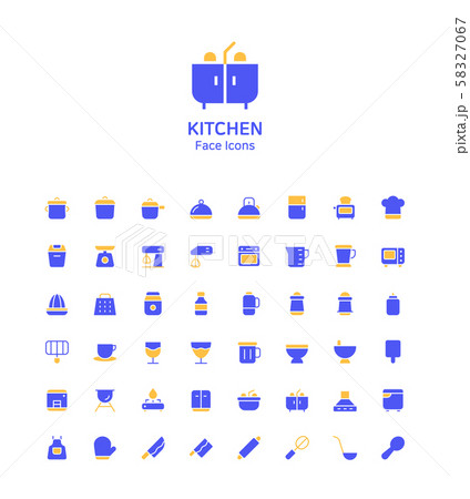Modern thin line flat design icons set for website and app design 102 58327067