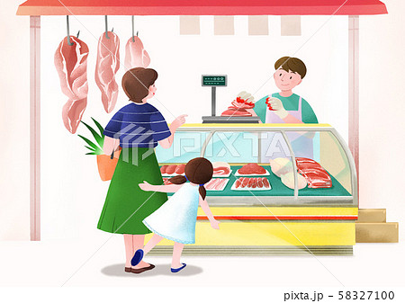 Local marketplace scene vector illustration 004 Local marketplace scene vector illustration 004 58327100