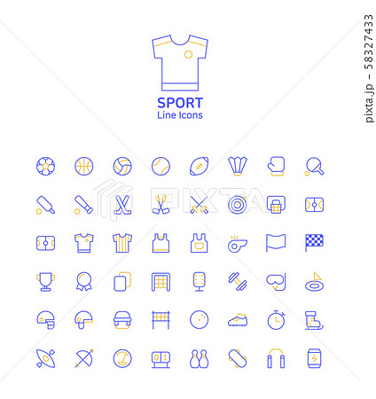 Modern thin line flat design icons set for website and app design 026 58327433