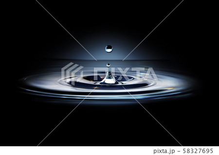 波 水滴 波動 58327695