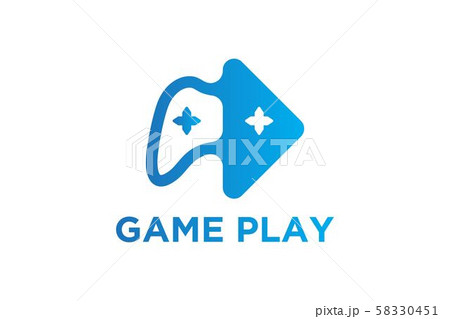 play button and joy stick, gaming logo Designs 58330451