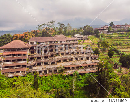 Abandoned and mysterious hotel in Bedugul. Indonesia, Bali Island Abandoned and mysterious hotel in Bedugul. Indonesia, Bali Island 58331669