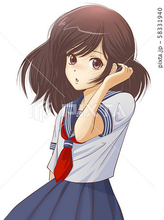 セーラー服の女子高生 58331940