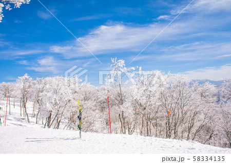 Landscape of Nozawa Onsen in winter , Nagano, Japan. 58334135