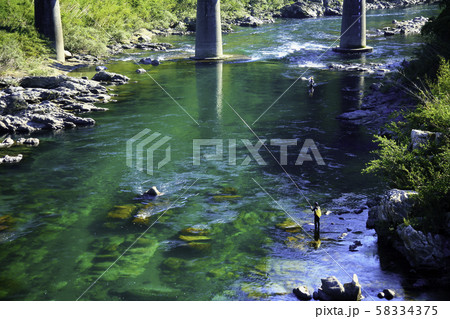 清流　釣り 58334375