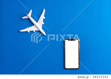 Travel & airplane with online booking concept Travel & airplane with online booking concept 58335342