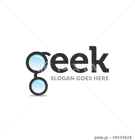 Clever Geek Logo Design Template Perfect Withのイラスト素材